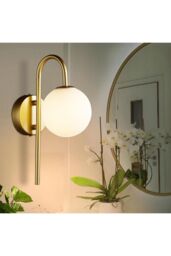Living and Home Nordic Modern Golden Wall Light in Gold