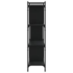 Berkfield Home Decorative Bookcase 4-Tier Black 76x32x123 cm Engineered Wood - Size: 76 x 32 x 123 cm - thumbnail 5