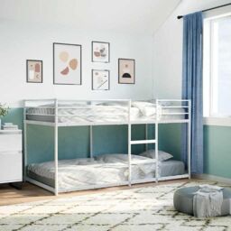 Berkfield Home Bunk Bed without Mattress White 75x190 cm Steel - thumbnail 3