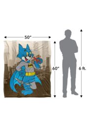 Warner Bros. Tom Batman Superman Jerry Heros In The City Silky Touch Super Soft Throw Blanket 152 X 127 cm in White - thumbnail 5