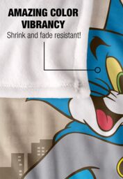 Warner Bros. Tom Batman Superman Jerry Heros In The City Silky Touch Super Soft Throw Blanket 152 X 127 cm in White - thumbnail 4