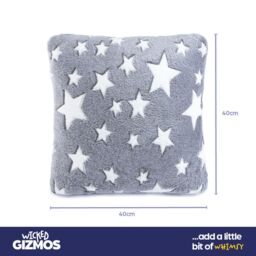 Wicked Gizmos Unicorn Glow in the Dark Cushion - Pink in Grey - thumbnail 7
