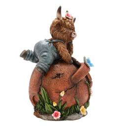 Country Living Highland Cow Spring Planter in Brown - thumbnail 7