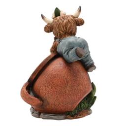Country Living Highland Cow Spring Planter in Brown - thumbnail 6