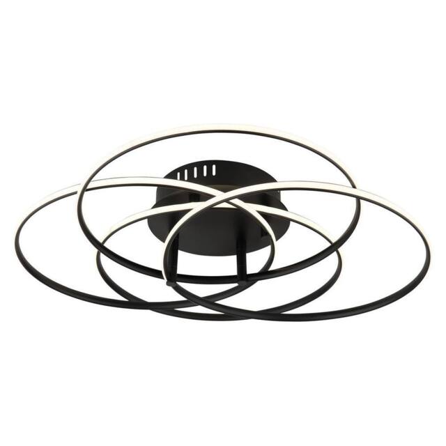 Netlighting Kombos 51.5cm Semi Flush Ceiling Light Matt Black 4x LED 4000K - image 1