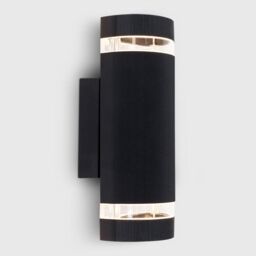 ValueLights Ryston Pair of Black Outdoor Wall-Up Down Light - thumbnail 3