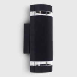 ValueLights Ryston Pair of Black Outdoor Wall-Up Down Light - thumbnail 2