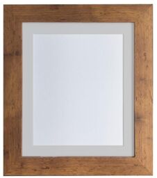 Frames & Mirrors 4U Metro Vintage Wood Frame with Light Grey Mount A3 Image Size A4 in Walnut - thumbnail 1