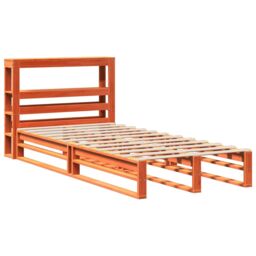 Berkfield Home Bed Frame without Mattress Wax Brown 100x200 cm Solid Wood Pine - thumbnail 3
