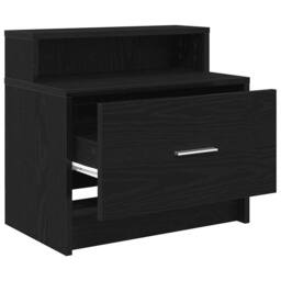Berkfield Home Bedside Cabinets with Drawer 2 pcs Black Oak 51x31x47 cm - Size: 51 x 31 x 47 cm - thumbnail 5