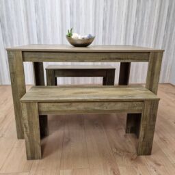 KOSY KOALA Wooden Dining Table & 2 Benches kitchen table Set space saver - thumbnail 4