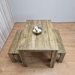 KOSY KOALA Wooden Dining Table & 2 Benches kitchen table Set space saver - thumbnail 3