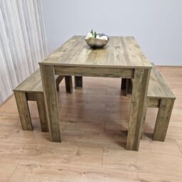 KOSY KOALA Wooden Dining Table & 2 Benches kitchen table Set space saver