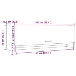 Berkfield Home Wardrobe Old Wood 100x32.5x35 cm Engineered Wood in Brown - thumbnail 9