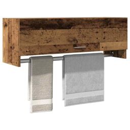 Berkfield Home Wardrobe Old Wood 100x32.5x35 cm Engineered Wood in Brown - thumbnail 1