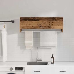 Berkfield Home Wardrobe Old Wood 100x32.5x35 cm Engineered Wood in Brown - thumbnail 3