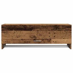 Berkfield Home Wardrobe Old Wood 100x32.5x35 cm Engineered Wood in Brown - thumbnail 4