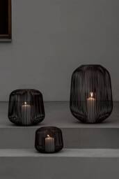 Blomus Lito Lantern Candle Holder Medium - Black - thumbnail 3