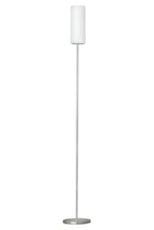 Eglo Troy 3 Satin Nickel Glass & Metal Floor Lamp in White - thumbnail 1