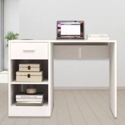 FORGEVIO 100cm Computer Desk Study Writing Table PC Laptop Desk in White - thumbnail 3