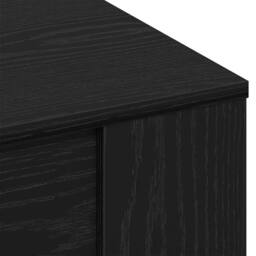 Berkfield Home Black Oak Coffee Table 55.5x55x45 cm Made from Engineered Wood - thumbnail 8