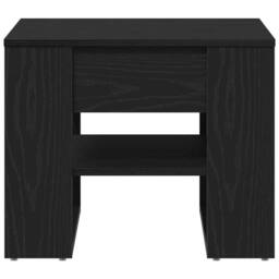 Berkfield Home Black Oak Coffee Table 55.5x55x45 cm Made from Engineered Wood - thumbnail 6