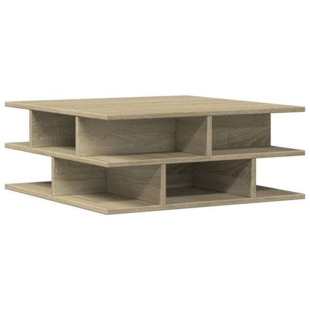 Berkfield Home Coffee Table Sonoma Oak 70x70x29 cm Engineered Wood in Light Tan - Size: 70 x 70 x 29 cm - image 1