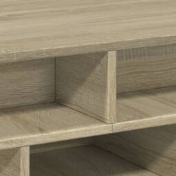 Berkfield Home Coffee Table Sonoma Oak 70x70x29 cm Engineered Wood in Light Tan - Size: 70 x 70 x 29 cm - thumbnail 8