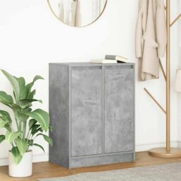 Berkfield Home Sideboard Concrete Grey 57x34x76 cm Engineered Wood - Size: 57 x 34 x 76 cm