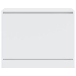 Berkfield Home Shoe Cabinet White 80x34x63 cm Engineered Wood - Size: 80 x 34 x 63 cm - thumbnail 5