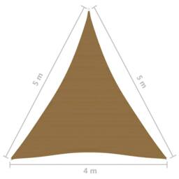 Berkfield Home Sunshade Sail 160 g/m ² Taupe 4x5x5 m HDPE in Beige - thumbnail 6