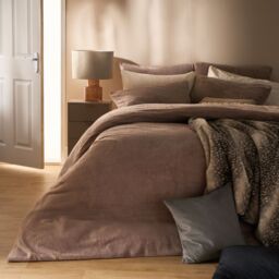 OHS Thermal Soft Teddy Fleece Duvet Cover Bedding Set in Light Brown - Size: Double - thumbnail 5