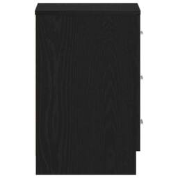 Berkfield Home Durable Bedside Cabinet Black Oak 38x35x55 cm Engineered Wood - Size: 38 x 35 x 55 cm - thumbnail 7