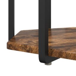 Berkfield Home Side Table 2 pcs Smoked Oak Engineered Wood & Metal in Brown - thumbnail 7