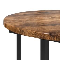 Berkfield Home Side Table 2 pcs Smoked Oak Engineered Wood & Metal in Brown - thumbnail 6