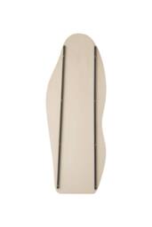 Living and Home Irregular Wavy Full-Length Floor Mirror with Soft Fleece Frame in Khaki - thumbnail 5