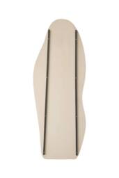 Living and Home Irregular Wavy Full-Length Floor Mirror with Soft Fleece Frame in Khaki - thumbnail 7