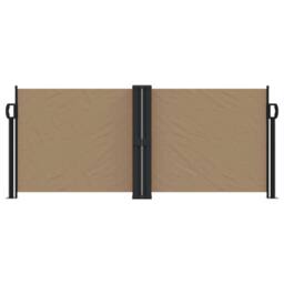 Berkfield Home Retractable Side Awning Taupe 100x600 cm - thumbnail 3