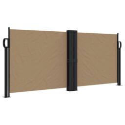 Berkfield Home Retractable Side Awning Taupe 100x600 cm - thumbnail 2