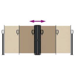 Berkfield Home Retractable Side Awning Taupe 100x600 cm - thumbnail 5