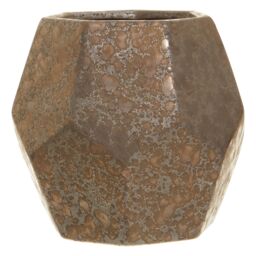 Orsina Textured Large Ceramic Planted, Handcrafted Garden Flower Pots, Glazed Finish Planter For Artificial Flowers in Black