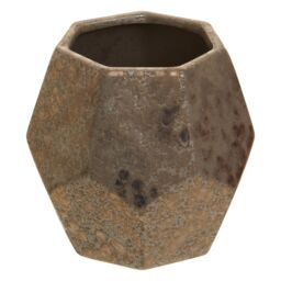 Orsina Textured Large Ceramic Planted, Handcrafted Garden Flower Pots, Glazed Finish Planter For Artificial Flowers in Black - thumbnail 3