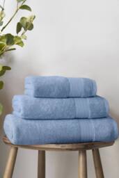 Bianca 'Supima Cotton' Towel in Blue - Size: Bath Sheet - thumbnail 3