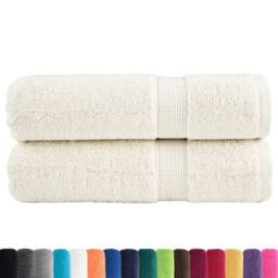 Berkfield Home Premium Bath Towels SOLUND 2 pcs 100x150 cm 600 gsm in Cream