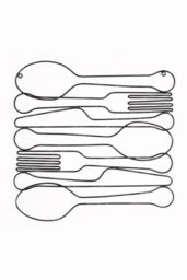 Art for the Home Dinner Time Metal Wall Art in Silver - thumbnail 2