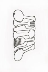 Art for the Home Dinner Time Metal Wall Art in Silver - thumbnail 3