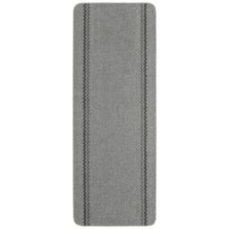 THE RUGS Washable Designer Rugs & Mats Lined Bordered Design in Grey- 116G in Grey - Size: 67 cm x 100 cm