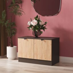 Ready Assembled 2 U Norway Compact 2 Door TV & Media Unit (Ready Assembled) in Dark Grey - thumbnail 1
