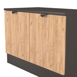 Ready Assembled 2 U Norway Compact 2 Door TV & Media Unit (Ready Assembled) in Dark Grey - thumbnail 5