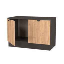Ready Assembled 2 U Norway Compact 2 Door TV & Media Unit (Ready Assembled) in Dark Grey - thumbnail 6